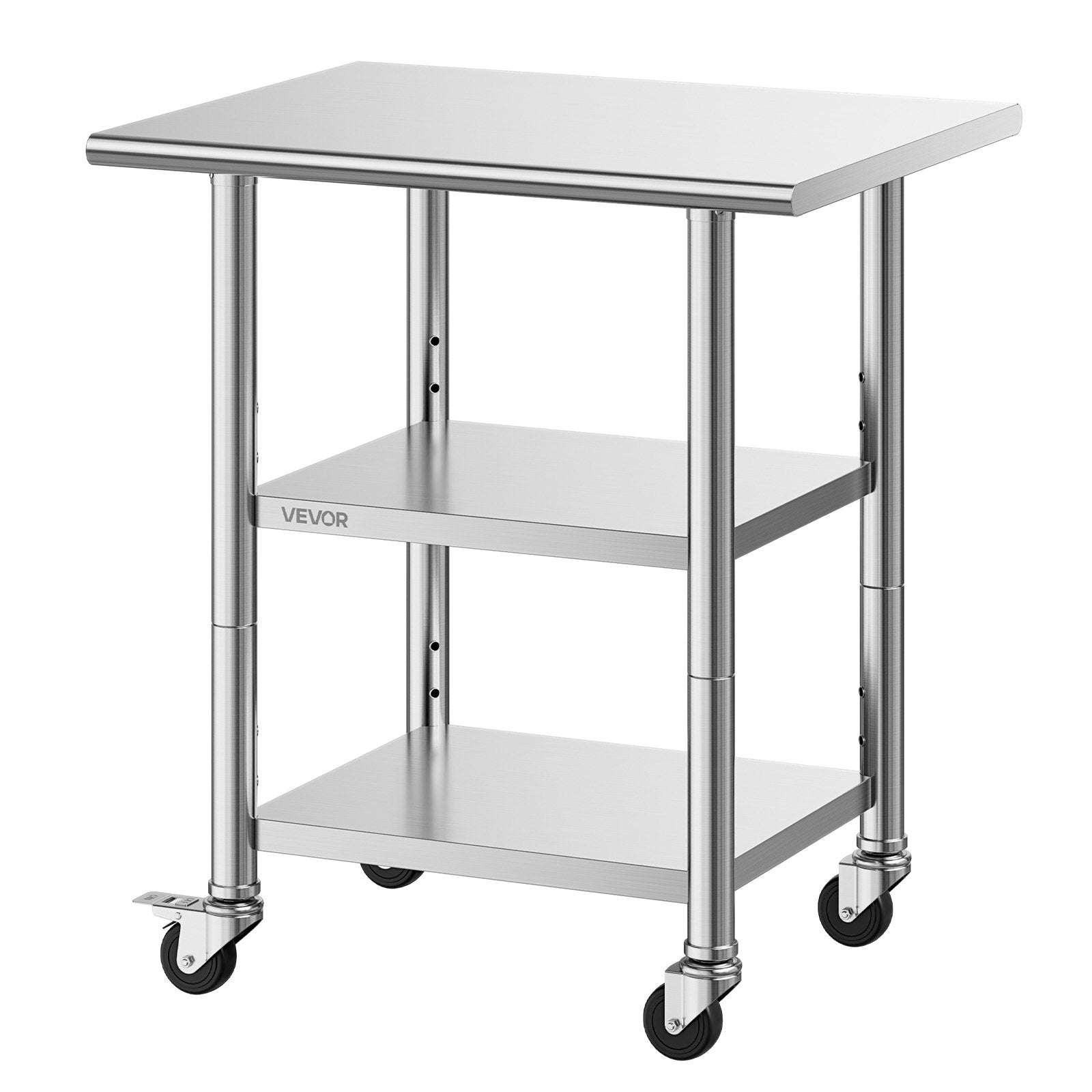 Nerūdijančio plieno darbo stalas VEVOR YH3-J-30, 61x76 cm