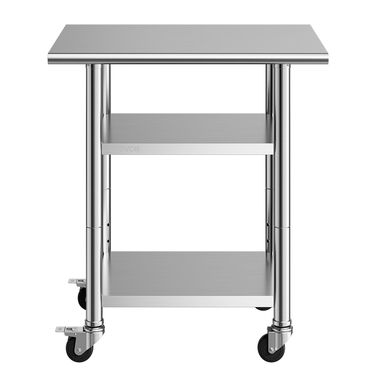 Nerūdijančio plieno darbo stalas VEVOR YH3-J-30, 61x76 cm