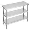 Nerūdijančio plieno darbo stalas VEVOR SCGZT1220*455T, 45,7x121,9 cm