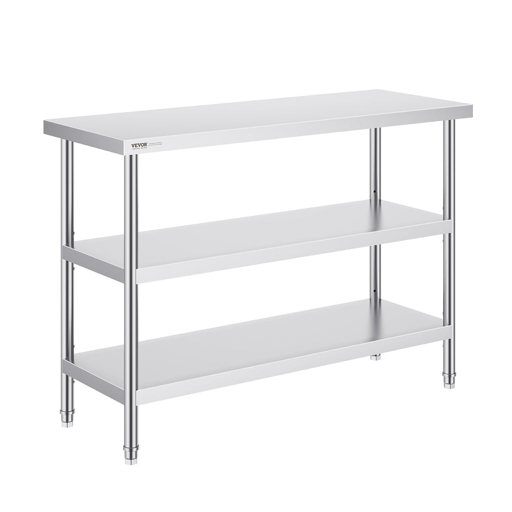 Nerūdijančio plieno darbo stalas VEVOR SCGZT1220*455T, 45,7x121,9 cm