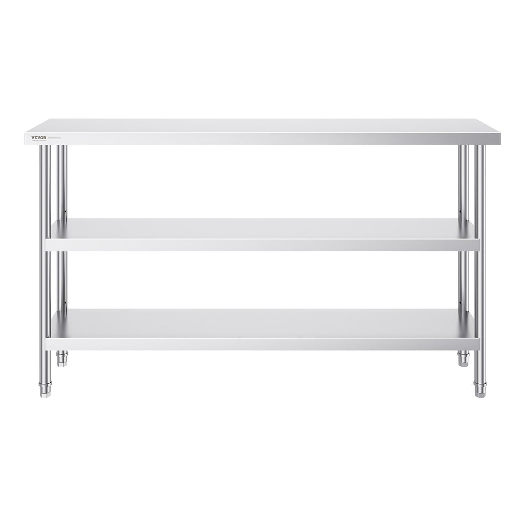 Nerūdijančio plieno darbo stalas VEVOR SCGZT1520*355T, 35,6x152,4 cm