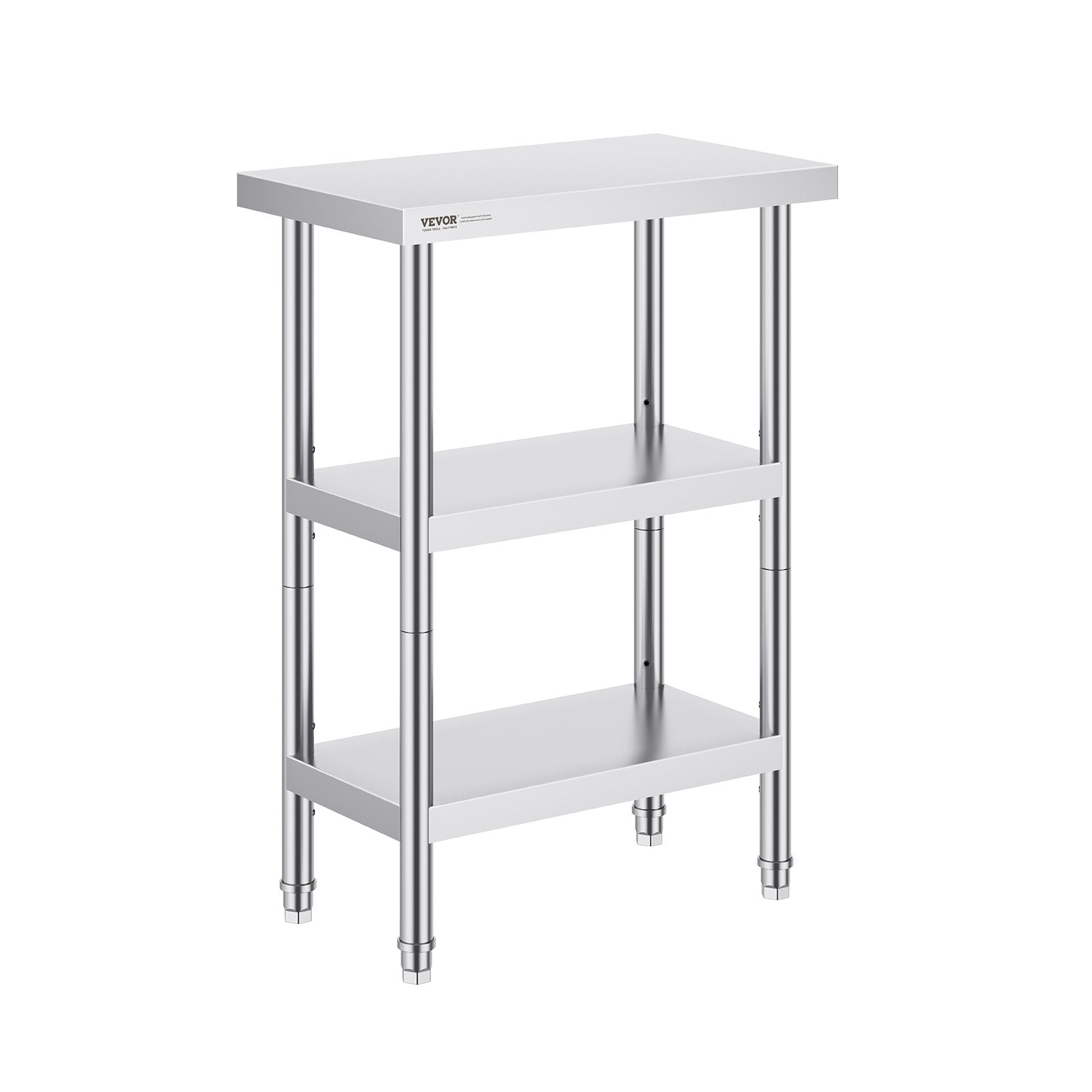 Nerūdijančio plieno virtuvinis stalas VEVOR SCGZT610*355T, 35,6x61 cm