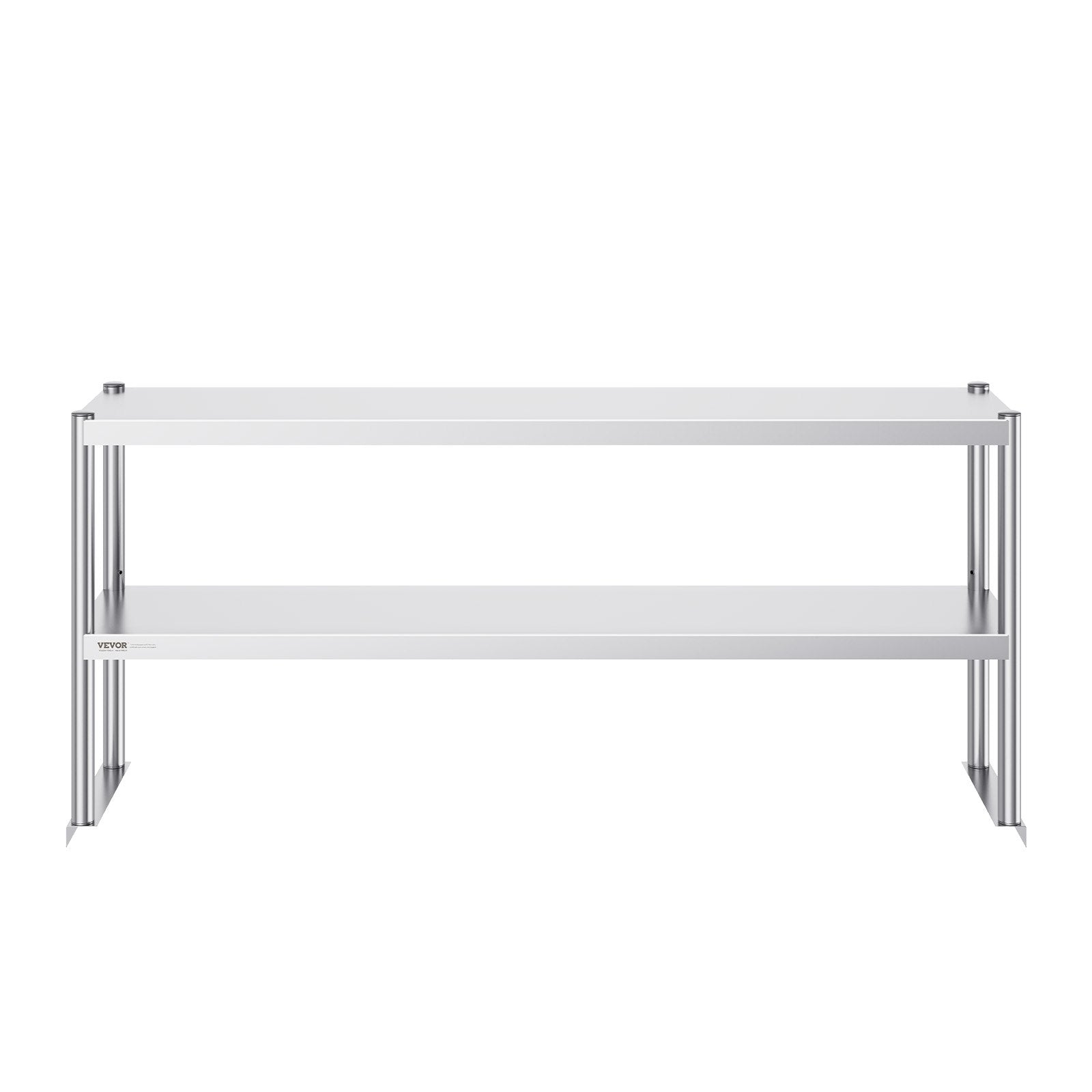 Dviguba nerūdijančio plieno lentyna VEVOR LJ1520*300, 152 cm ilgio