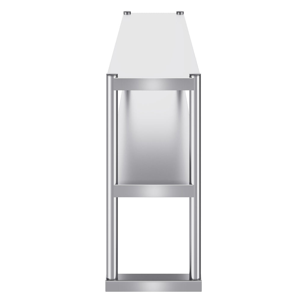 Dviguba nerūdijančio plieno lentyna VEVOR LJ1520*300, 152 cm ilgio