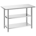 Nerūdijančio plieno darbo stalas VEVOR YH3-48, 61x122 cm