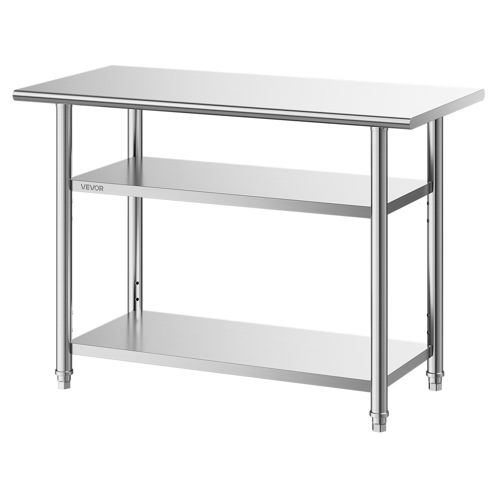 Nerūdijančio plieno darbo stalas VEVOR YH3-48, 61x122 cm