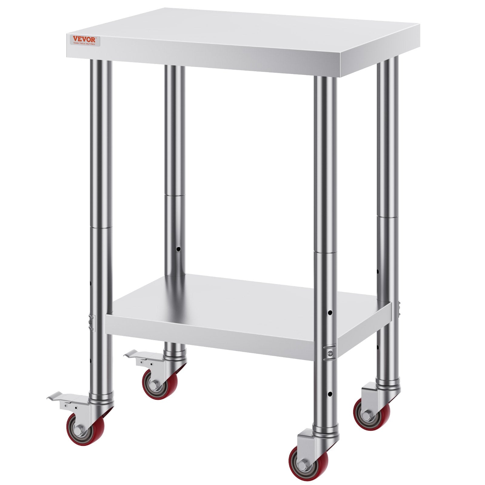 Nerūdijančio plieno darbo stalas VEVOR GZT61*45*85, 317 kg apkrova