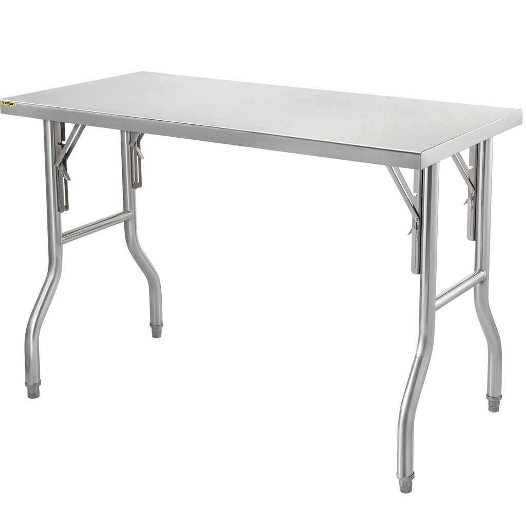 Sulankstomas nerūdijančio plieno darbo stalas VEVOR ZDGZT122*61, 122x61 cm
