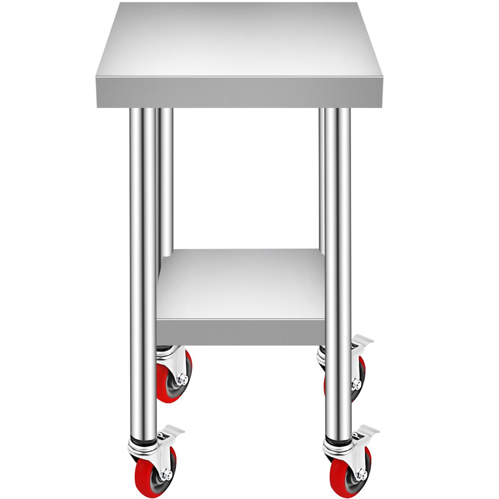 Nerūdijančio plieno darbo stalas VEVOR GZT76*30.5JL, 317 kg apkrova