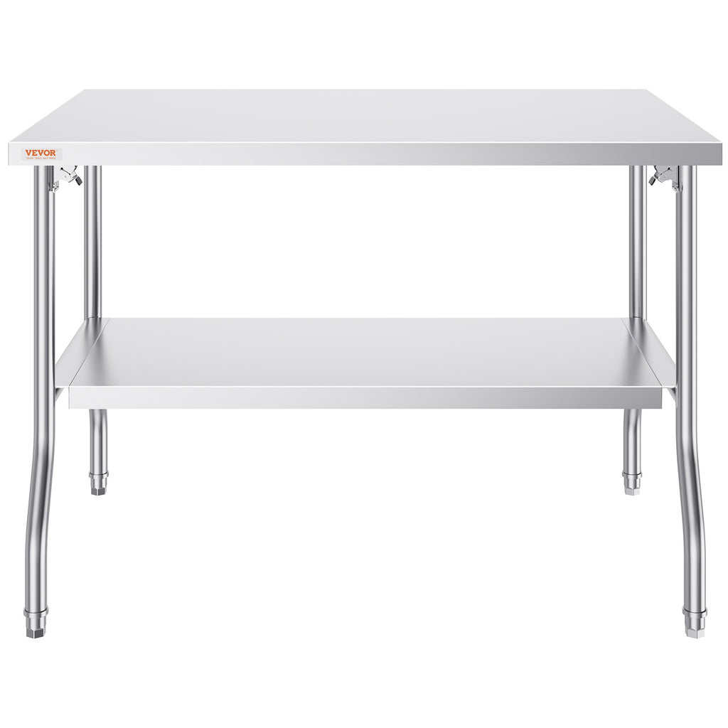 Sulankstomas nerūdijančio plieno darbo stalas VEVOR ZDGZT122*76XP, 122x76 cm