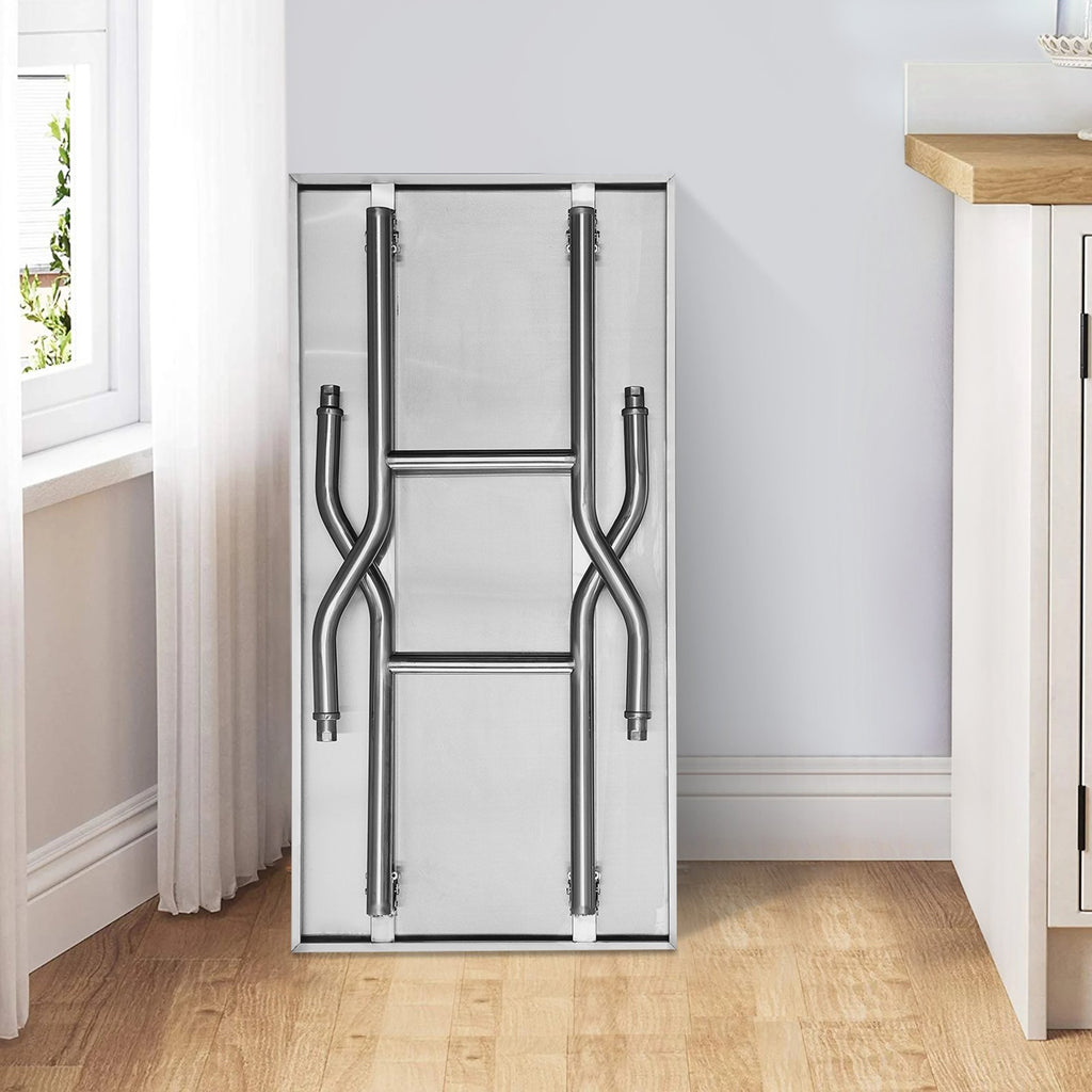 Sulankstomas nerūdijančio plieno darbo stalas VEVOR ZDGZTDXP122*61*85, 122x61 cm
