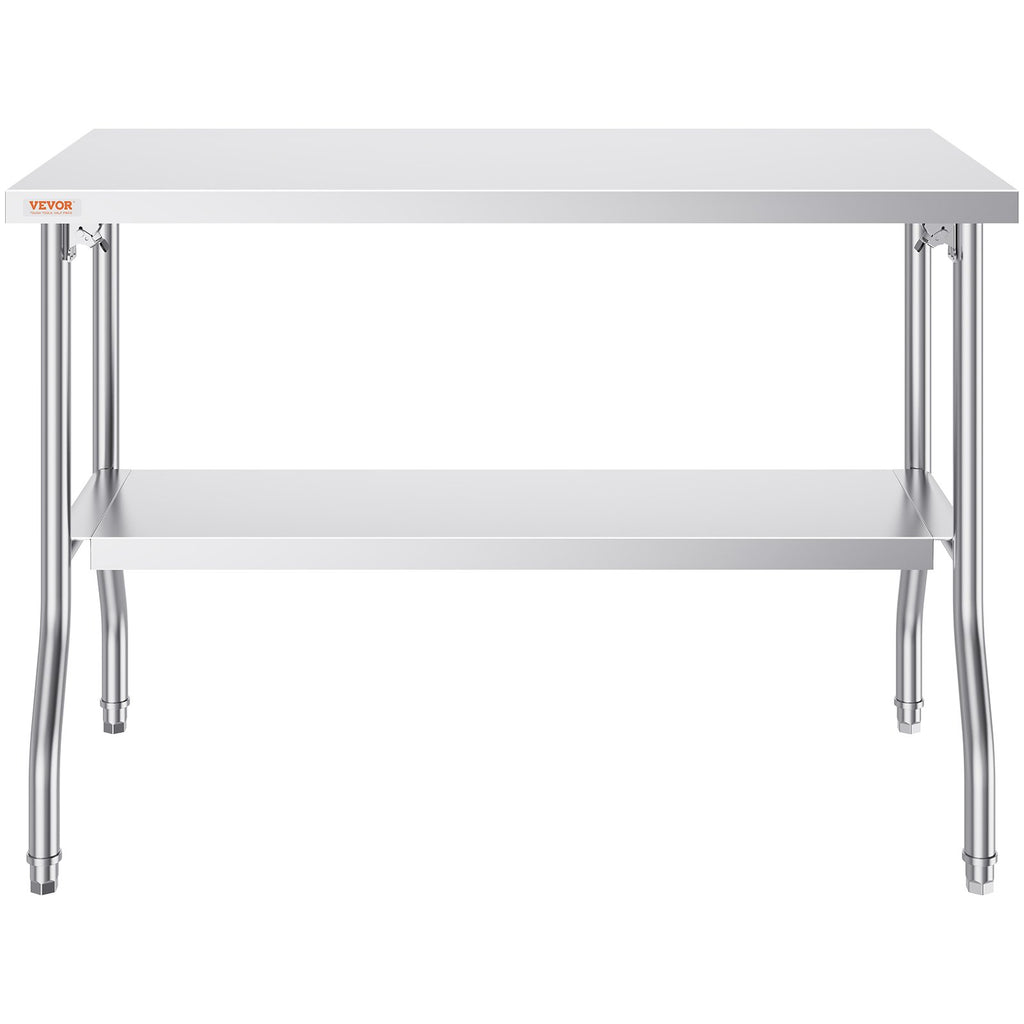 Sulankstomas nerūdijančio plieno darbo stalas VEVOR ZDGZTDXP122*61*85, 122x61 cm