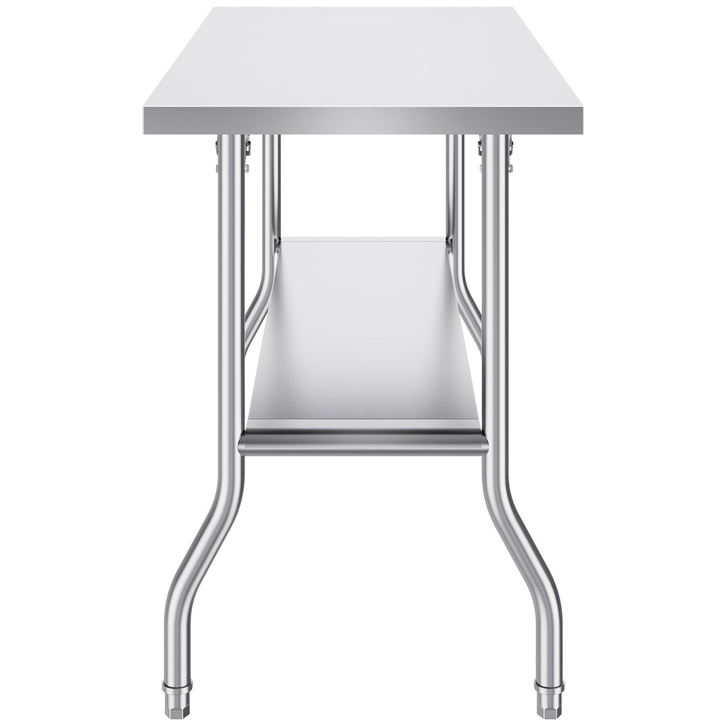 Sulankstomas nerūdijančio plieno darbo stalas VEVOR ZDGZTDXP122*61*85, 122x61 cm