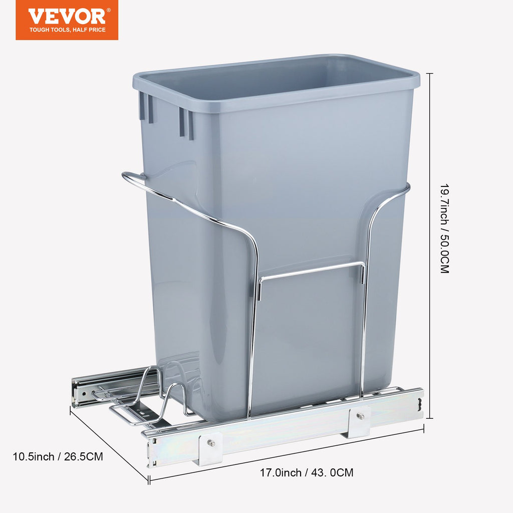 Ištraukiama šiukšliadėžė VEVOR YC1301LF, 29 l