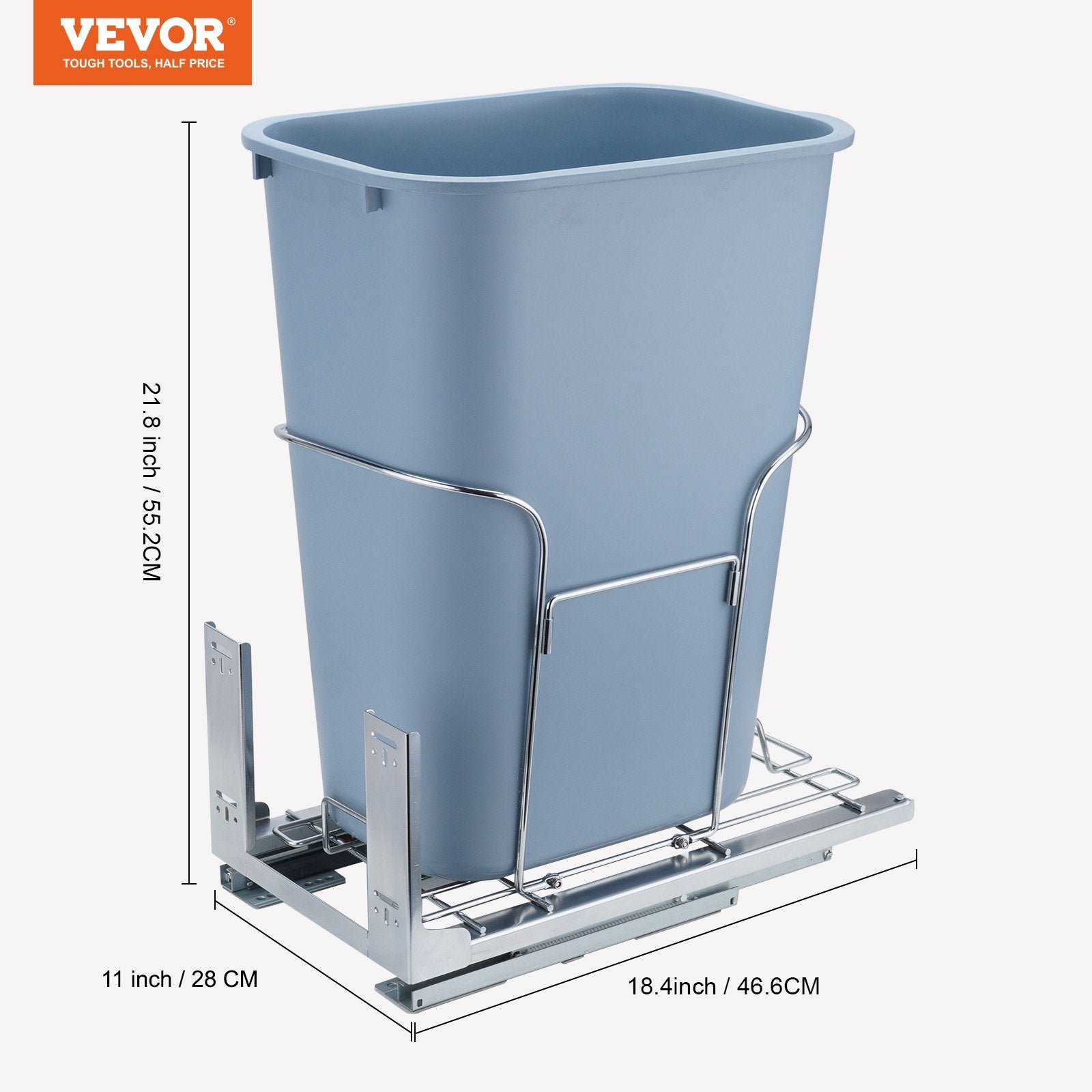 Ištraukiama šiukšliadėžė VEVOR YC1351SY, 35 l talpa