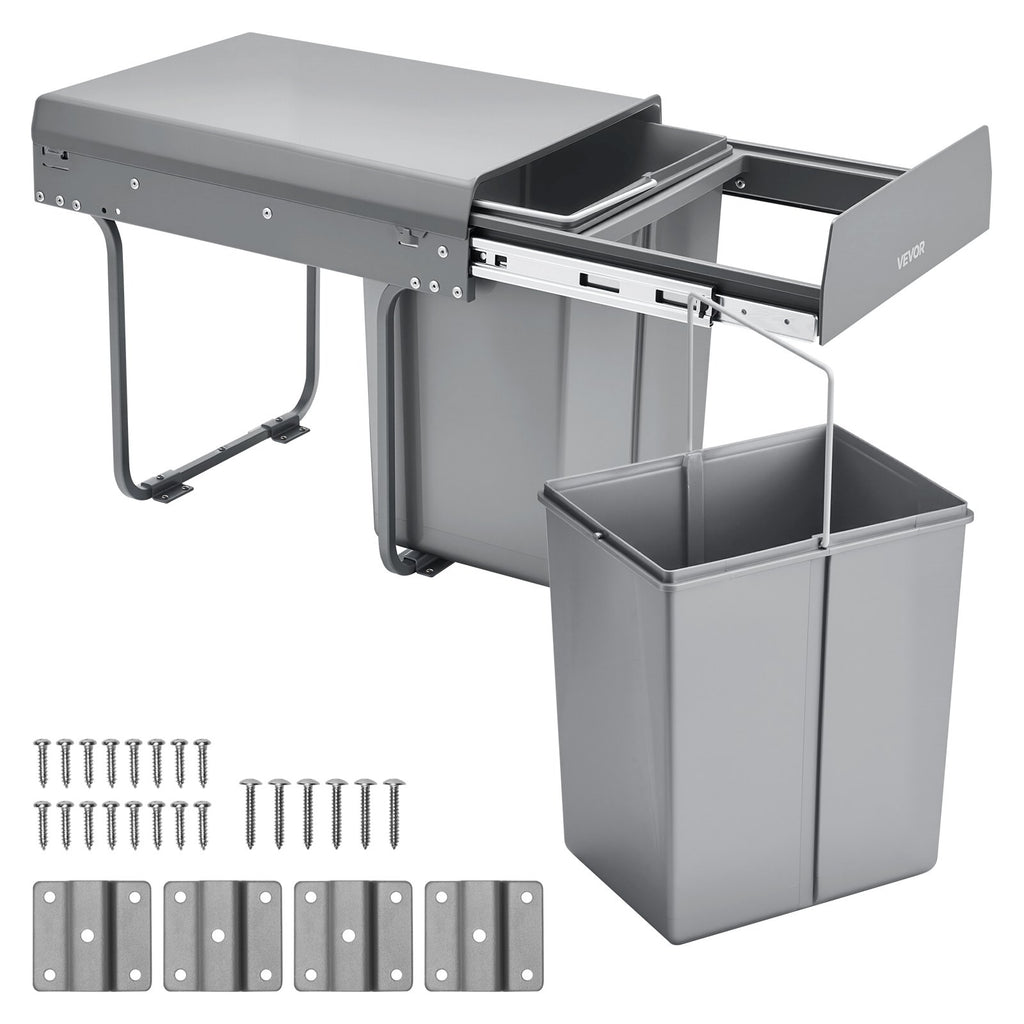 Ištraukiama šiukšliadėžė VEVOR DB-20L02, 2 x 20 l talpa