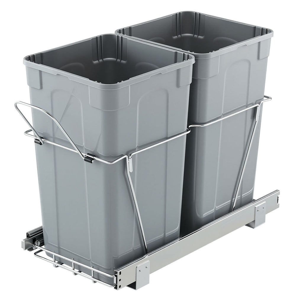 Ištraukiama šiukšliadėžė virtuvės spintelei VEVOR CH-LS27L02, 2x25,5 l talpa