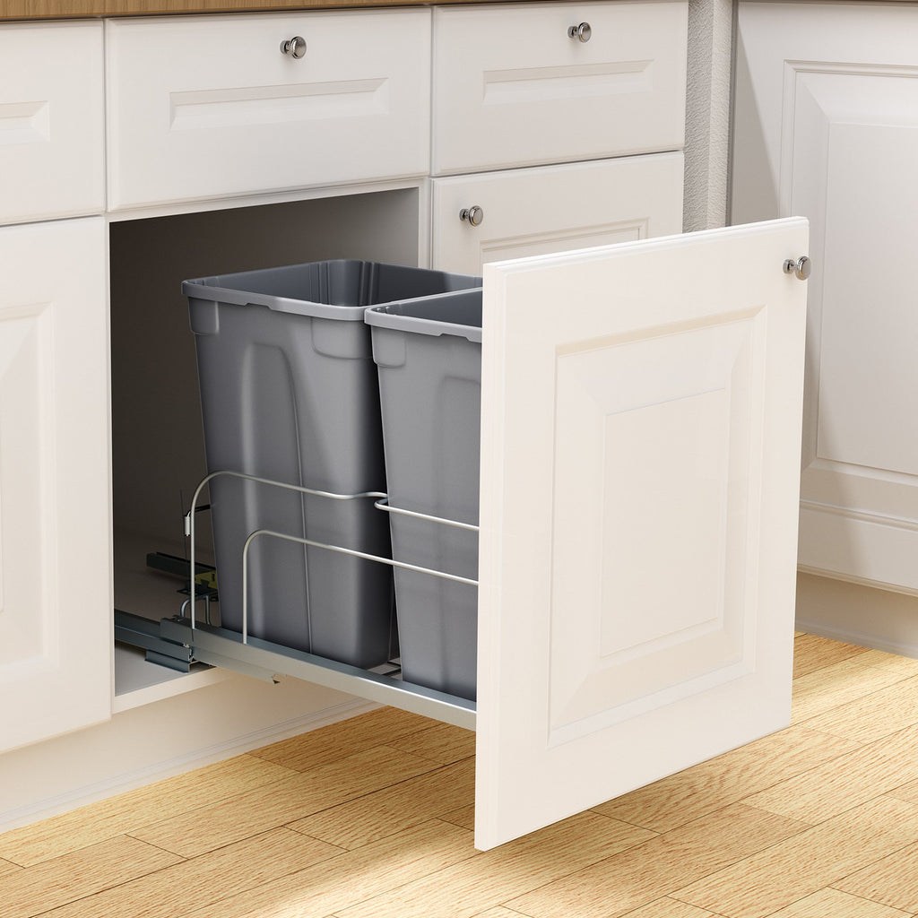 Ištraukiama šiukšliadėžė VEVOR BB-LM27L02, 2 x 25,5 l