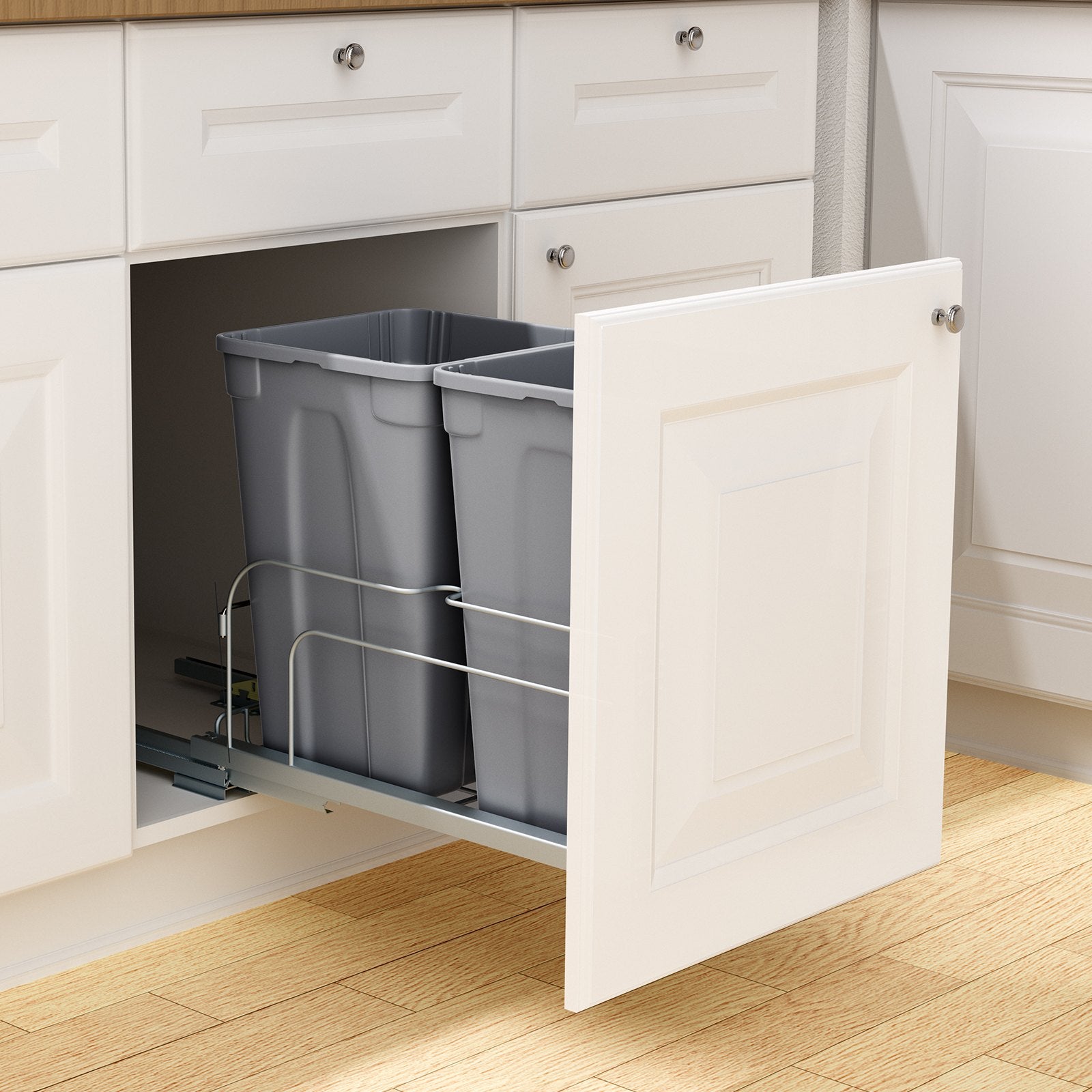 Ištraukiama šiukšliadėžė VEVOR BB-LM27L02, 2 x 25,5 l