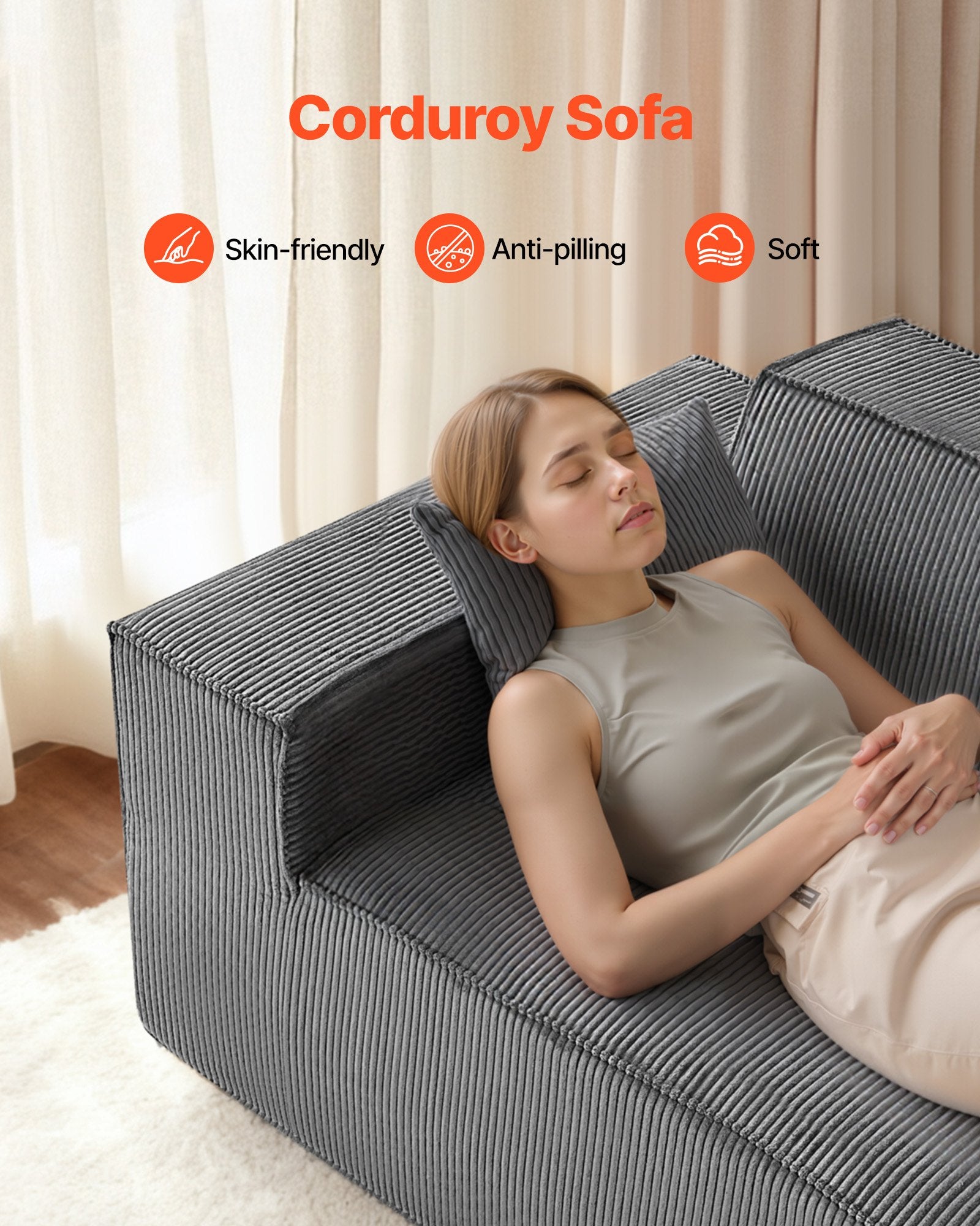 Dvivietė sofa VEVOR 247054, 160 cm