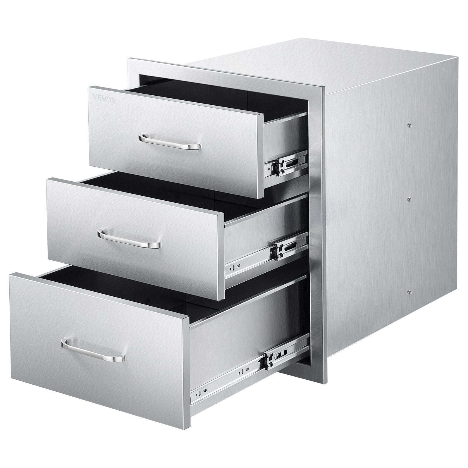 Lauko virtuvės stalčiai VEVOR KM-CTG-2302-SKU3, 3 stalčių blokas