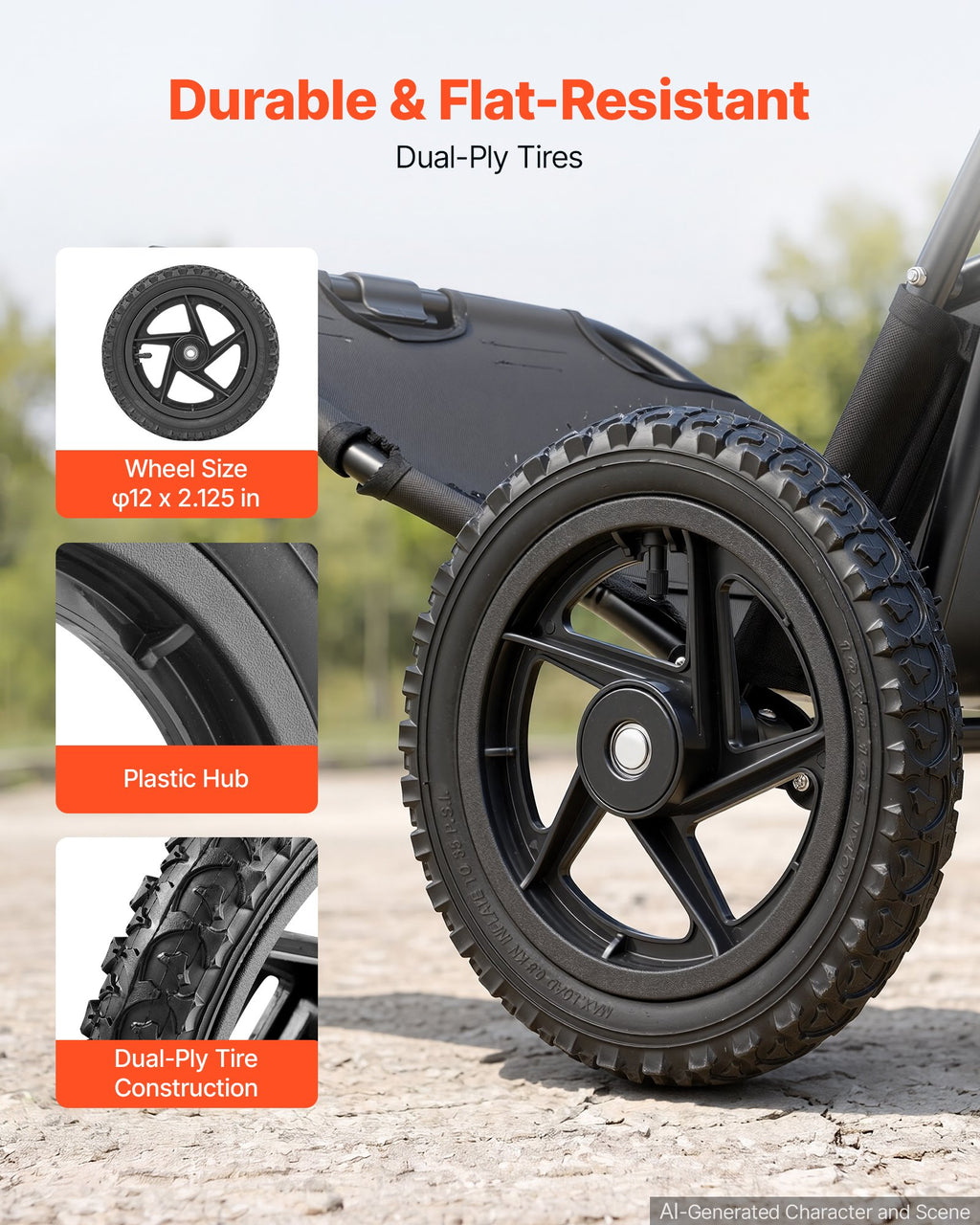 Dviračio krovinių priekaba VEVOR CT3103, 27 kg apkrova