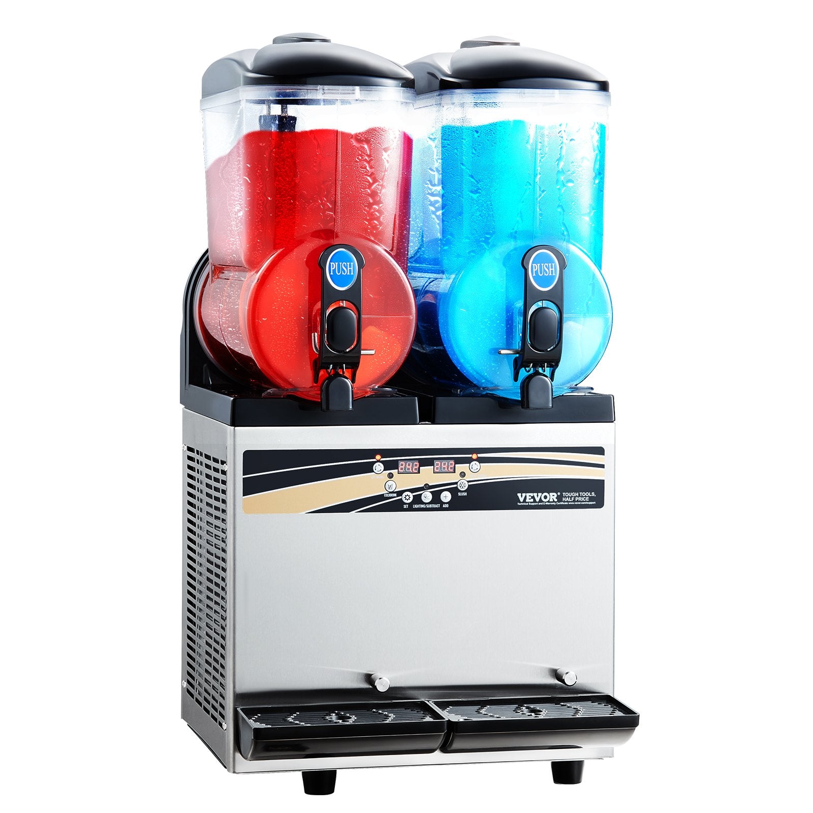 Šaldytų gėrimų aparatas VEVOR X-300, 2x15 l talpa