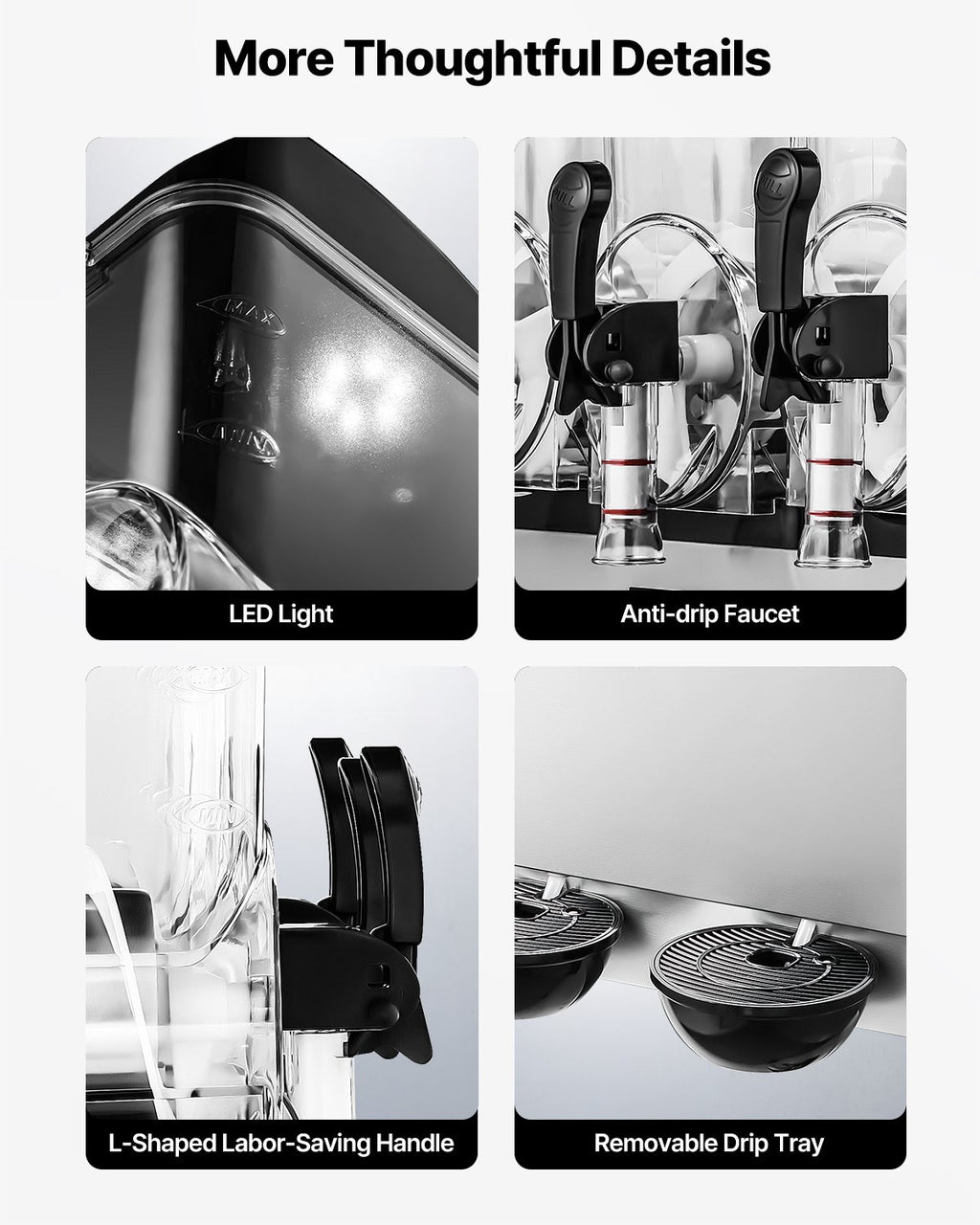 Šaldytų gėrimų aparatas VEVOR X-450, 3 x 15 l talpa
