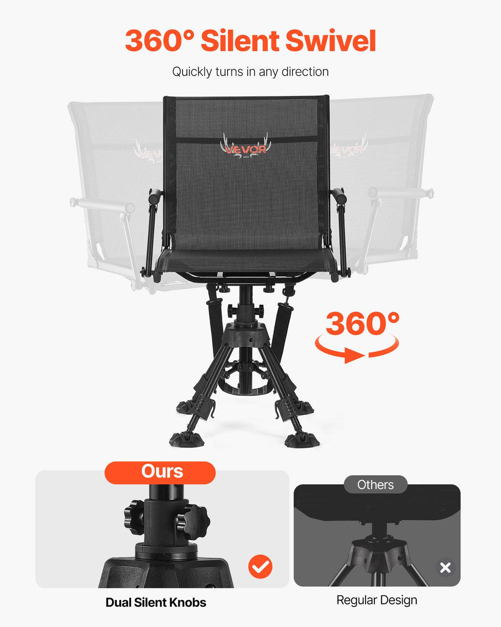 Medžioklės kėdė VEVOR XW-HC-03, 158 kg apkrova