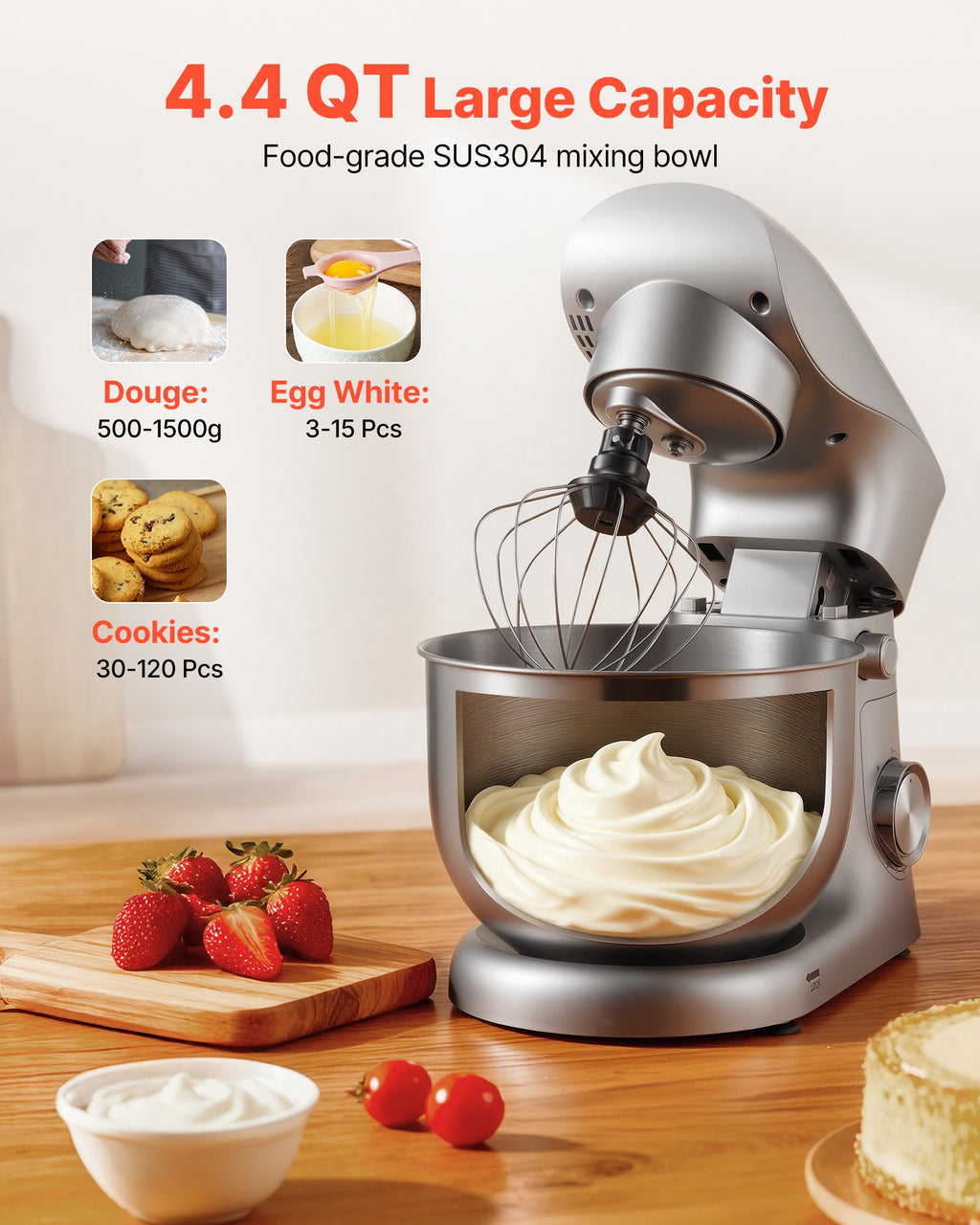 Virtuvinis kombainas VEVOR SM-2548A, 1500 W