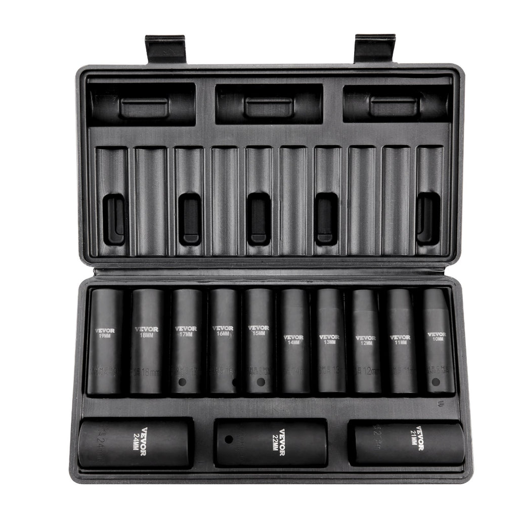 Smūginių galvučių rinkinys VEVOR SS217813A, 1/2", 13 vnt.