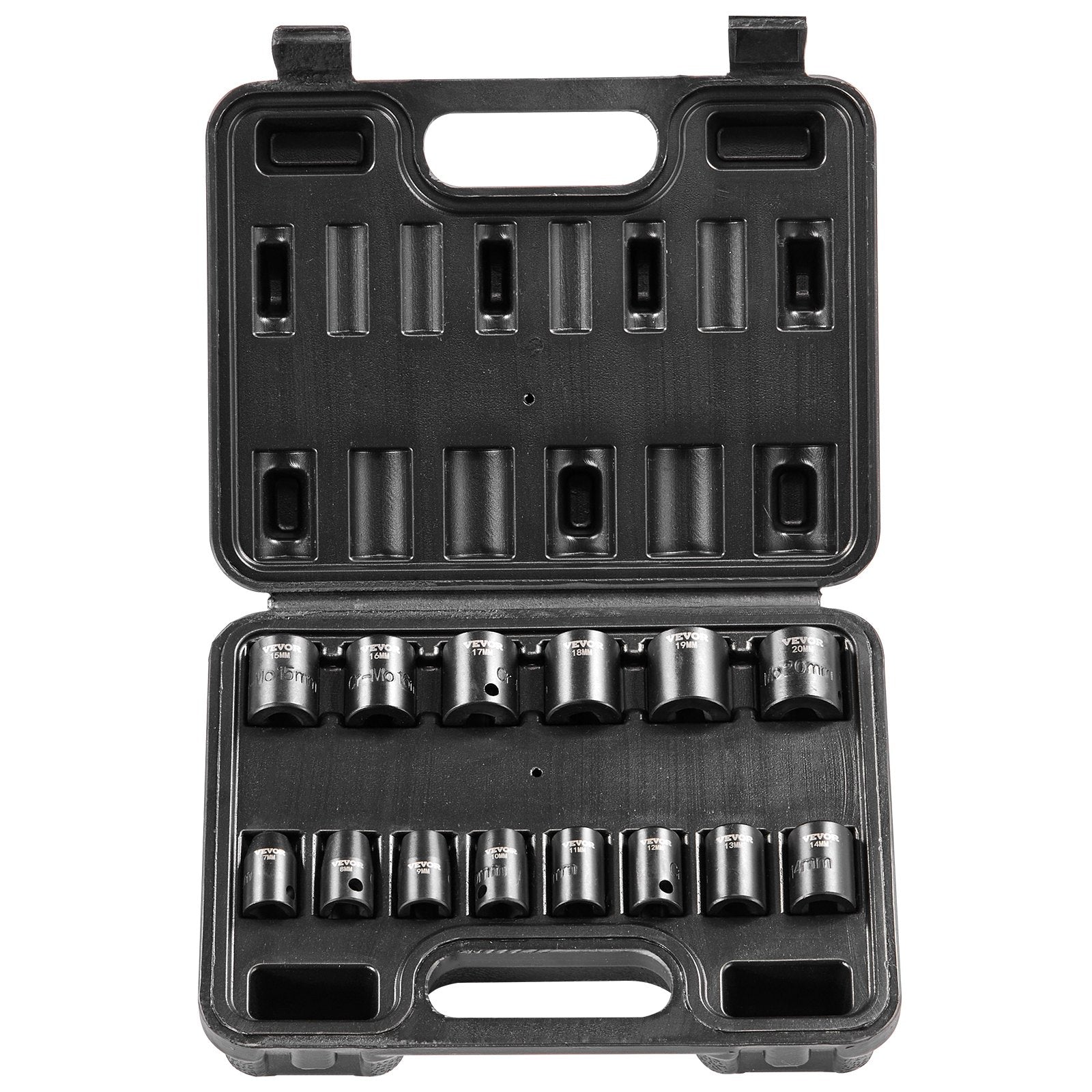 Smūginių galvučių rinkinys VEVOR SX38MST1400, 14 dalių, 7–20 mm