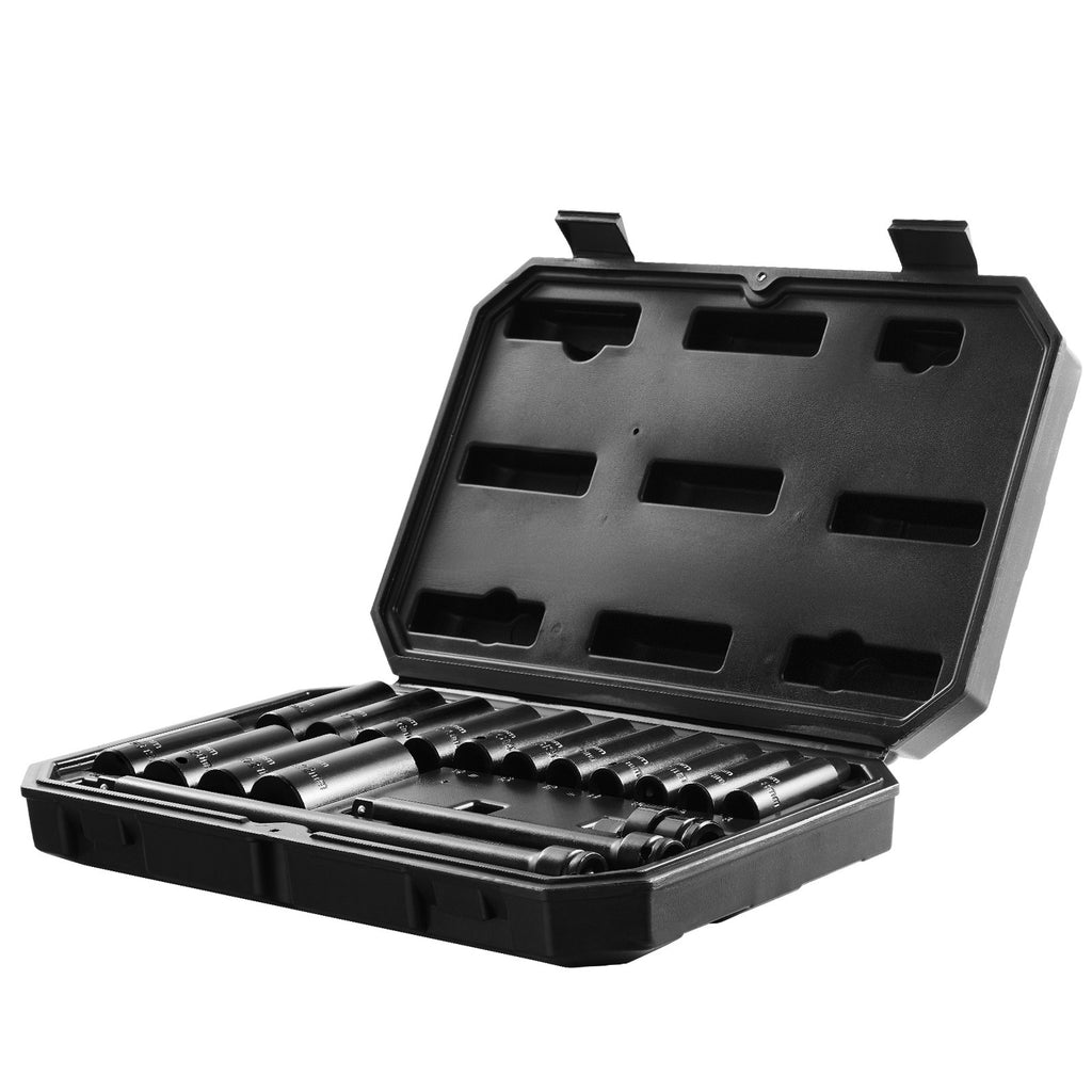 Smūginių galvučių rinkinys VEVOR XL3066, 18 dalių, 8–22 mm