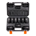 Smūginių galvučių rinkinys VEVOR SS217809A, 1/2" jungtis, 9 vnt.