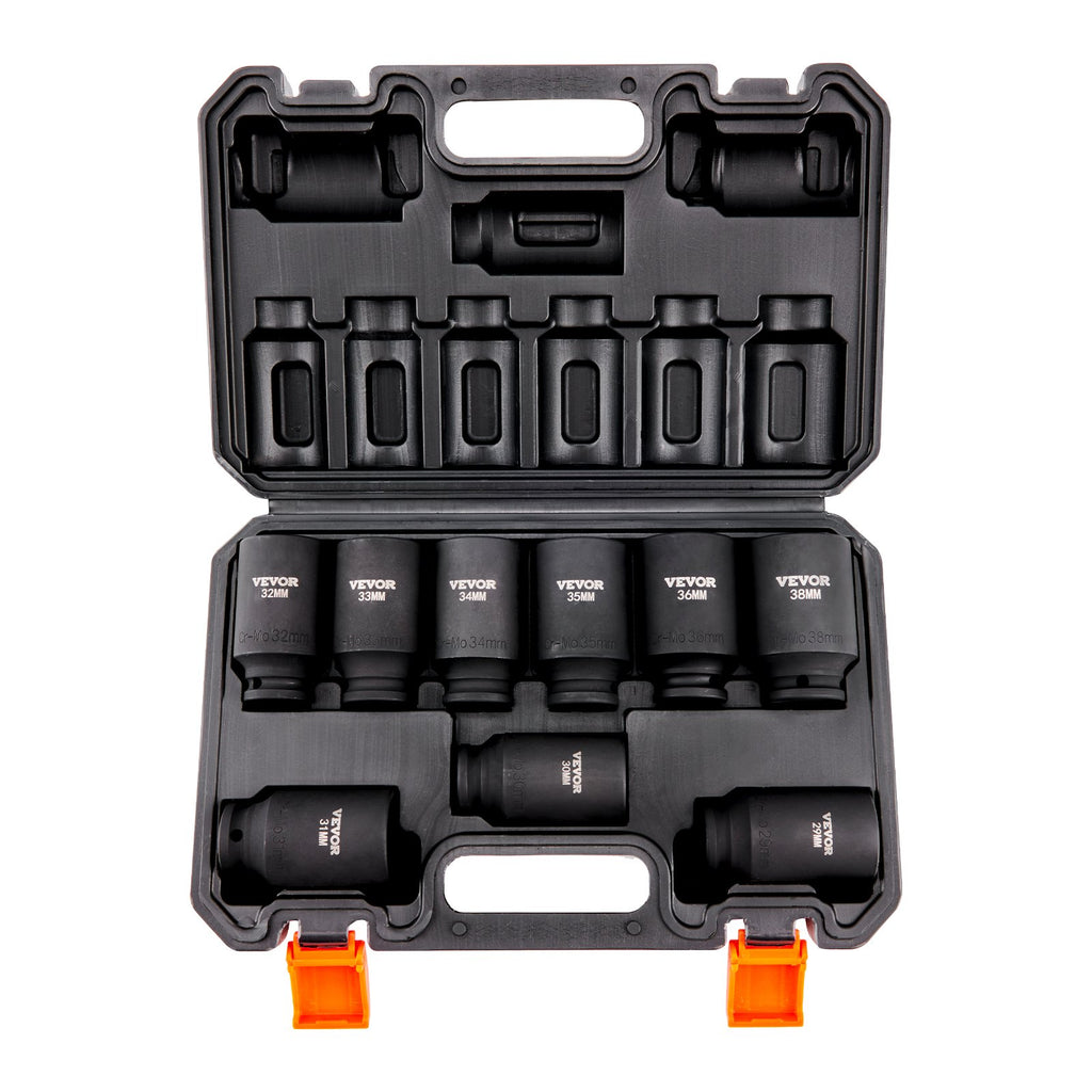 Smūginių galvučių rinkinys VEVOR SS217809A, 1/2" jungtis, 9 vnt.