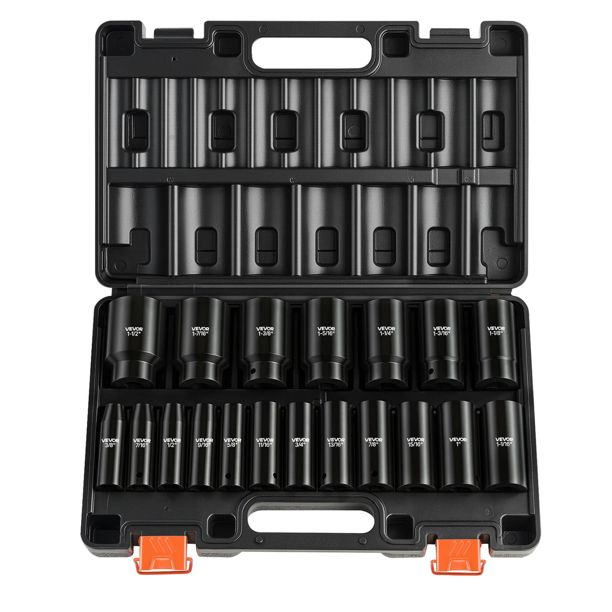 Smūginių galvučių rinkinys VEVOR 1/2"-19PC/DEEP LH-2119D, 19 dalių