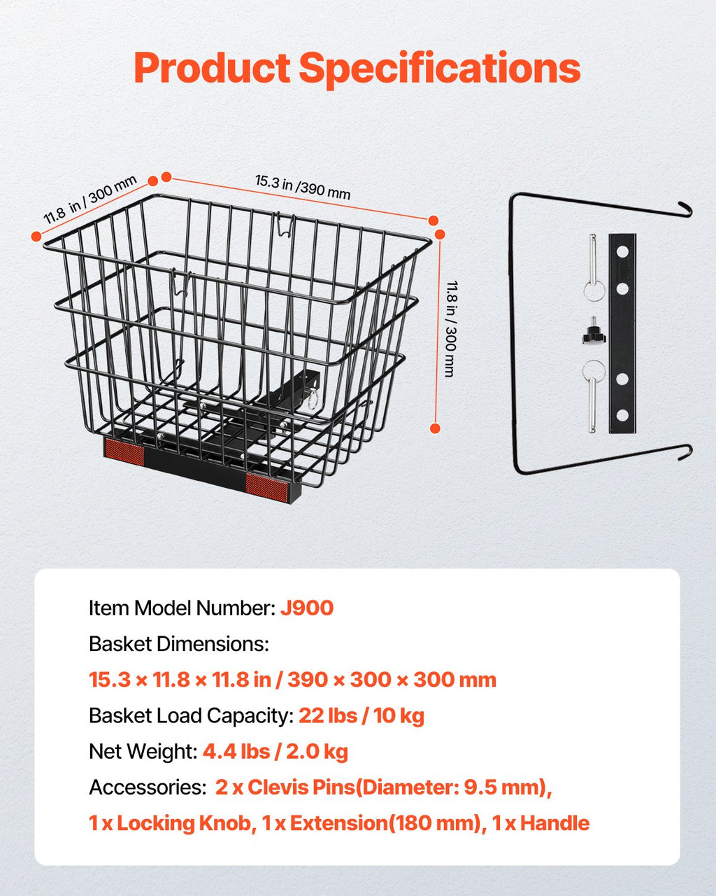Motorolerio krepšys VEVOR J900, 10 kg keliamoji galia