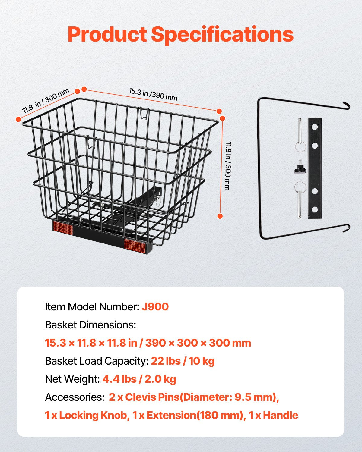 Motorolerio krepšys VEVOR J900, 10 kg keliamoji galia