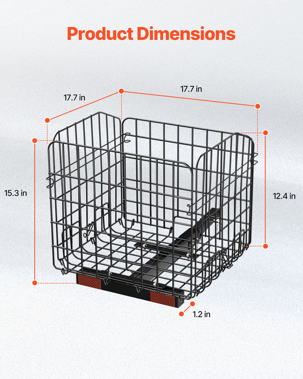 Galinis krepšys judėjimo motoroleriams VEVOR J950, 15 kg keliamoji galia