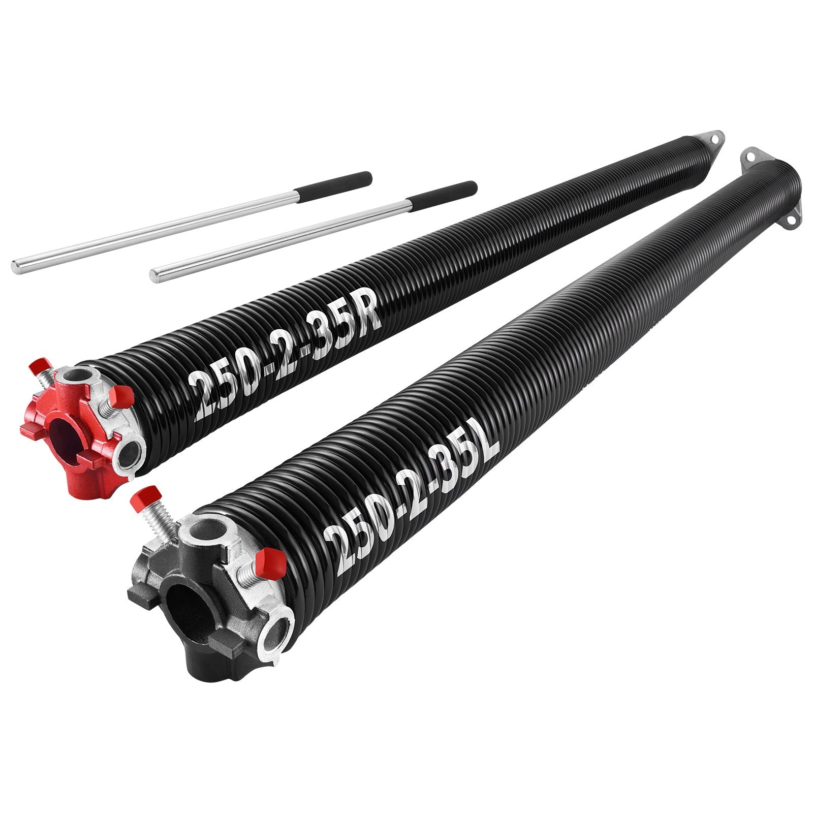 Garažo vartų torsioninės spyruoklės VEVOR 250-2-35, 6,35 x 50,8 x 889 mm