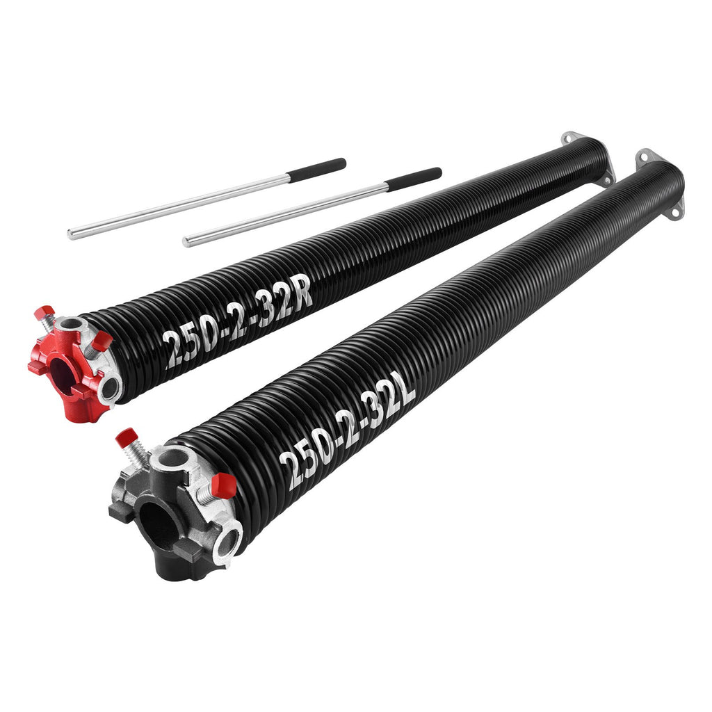 Garažo vartų torsioninės spyruoklės VEVOR 250-2-32, 813 mm ilgio