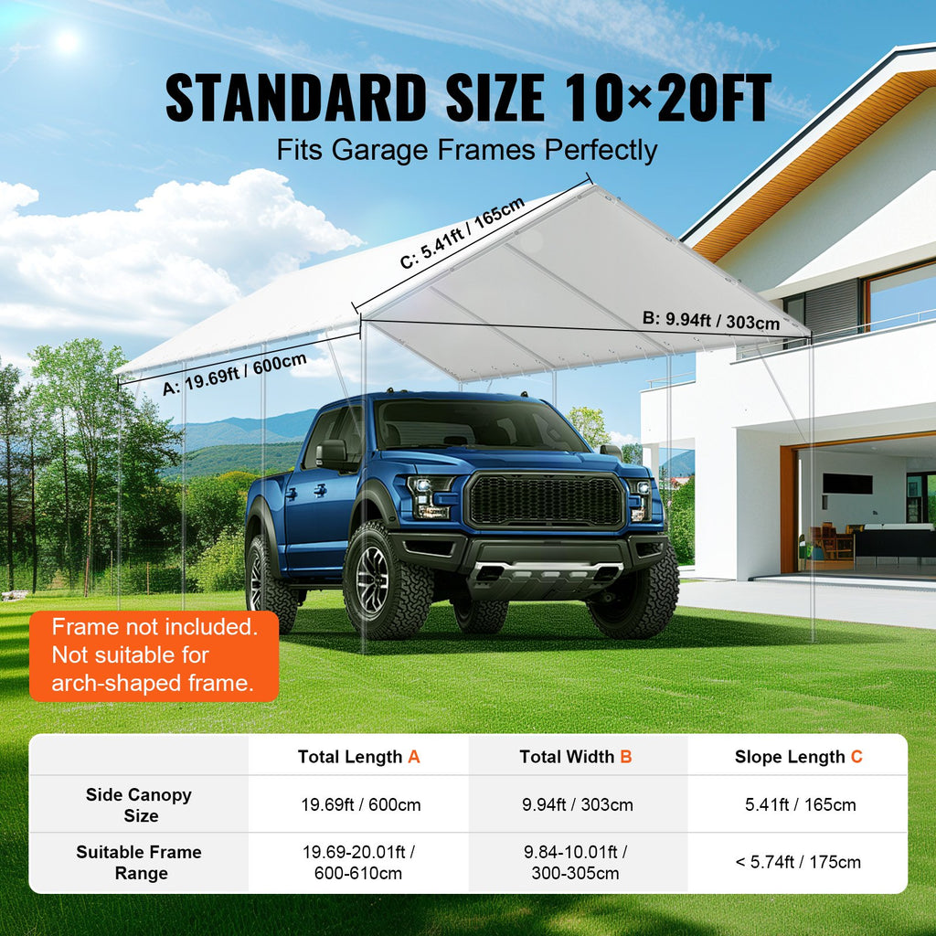 Pavėsinės stogo danga VEVOR SXYQCPBBW10X20, 3 x 6 m