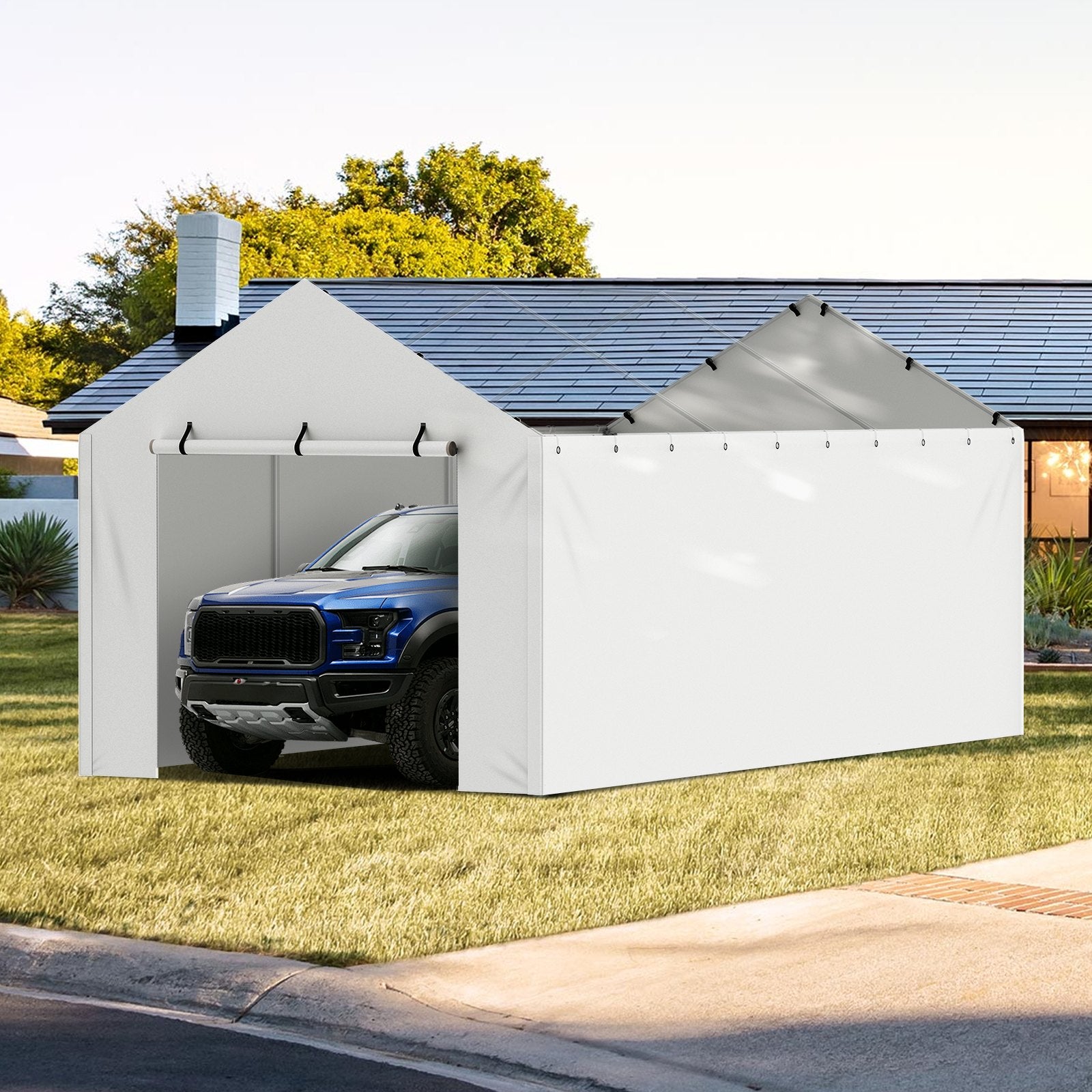 Pavėsinės šoninė sienelė VEVOR SXYQCPBBCP10X20, 3 x 6 m