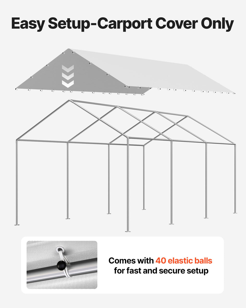 Pavėsinės tentas VEVOR SXYQCPBHW10X20, 3 x 6 m
