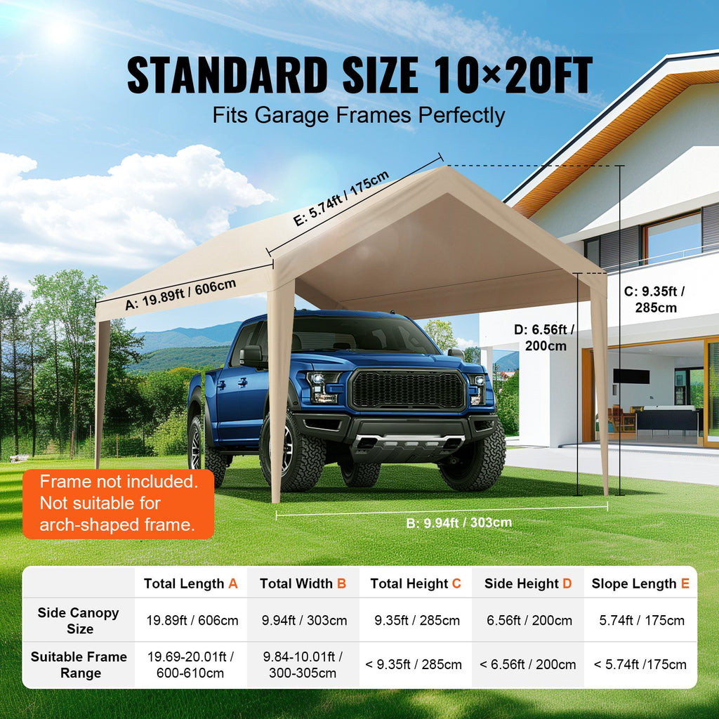 Pavėsinės stogo uždangalas VEVOR SXYQCPBM10X20, 3 x 6 m