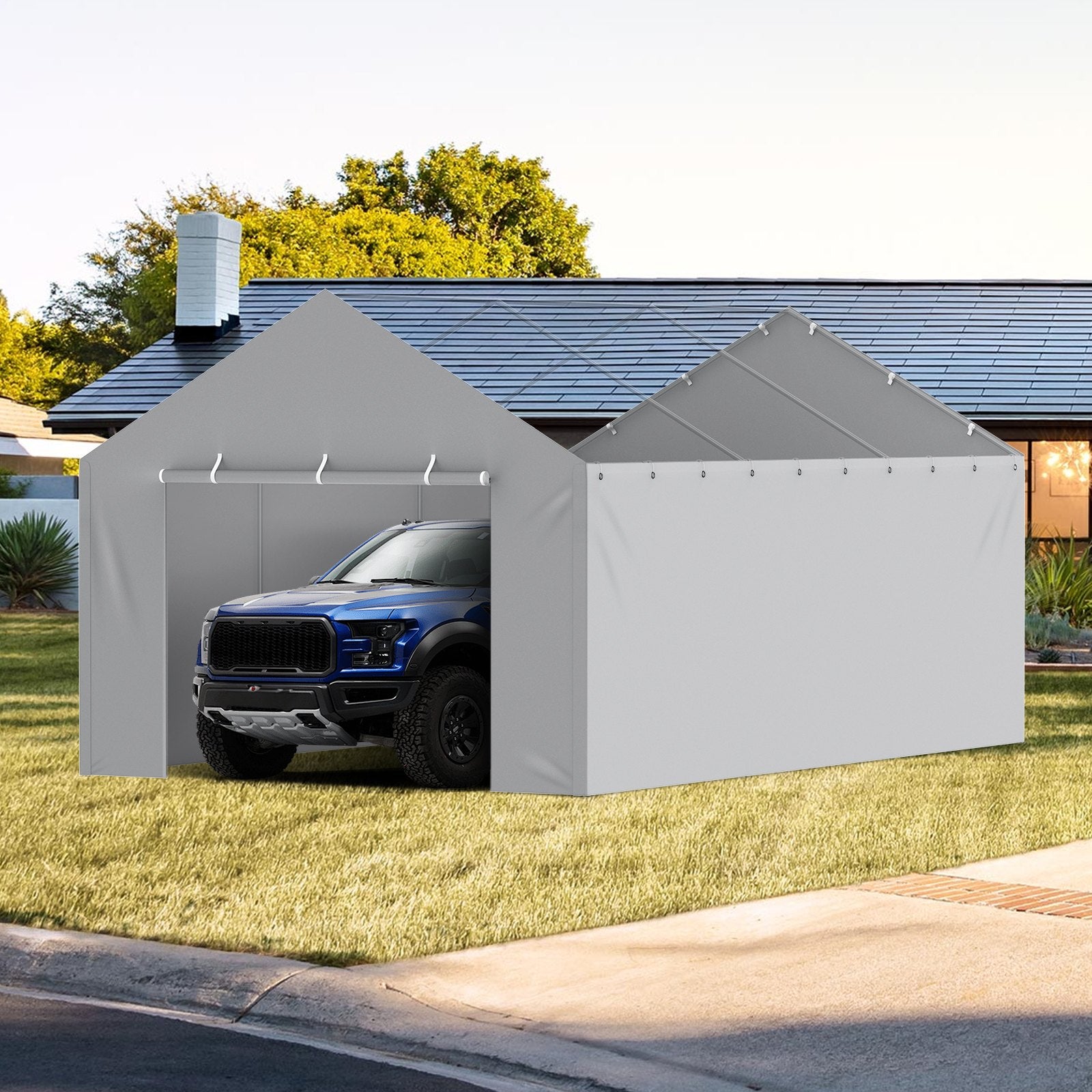 Pavėsinės šoninė sienelė VEVOR SXYQCPBHC12X20, 3,6 x 6,1 m