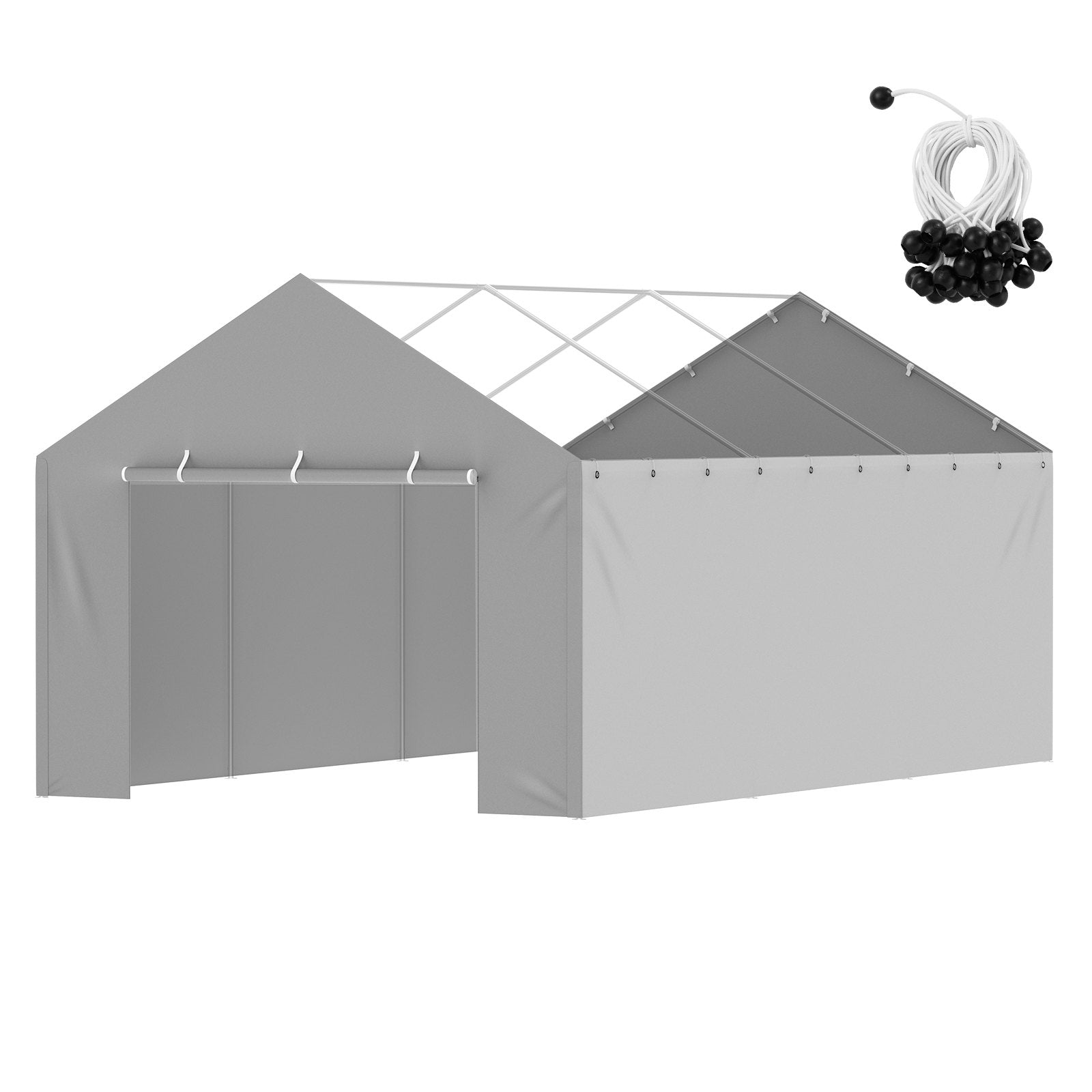 Pavėsinės šoninė sienelė VEVOR SXYQCPBHC12X20, 3,6 x 6,1 m