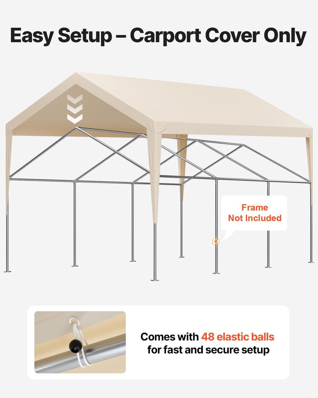 Automobilių stoginės tentas VEVOR SXYQCPBM12X20, 3,6 x 6 m