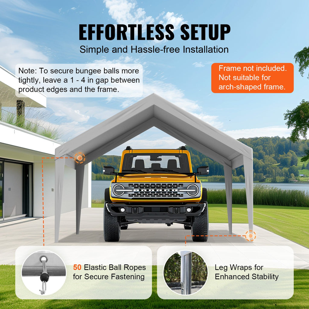 Automobilio stoginės tentas VEVOR SXYQCPBH13X20, 4 x 6 m
