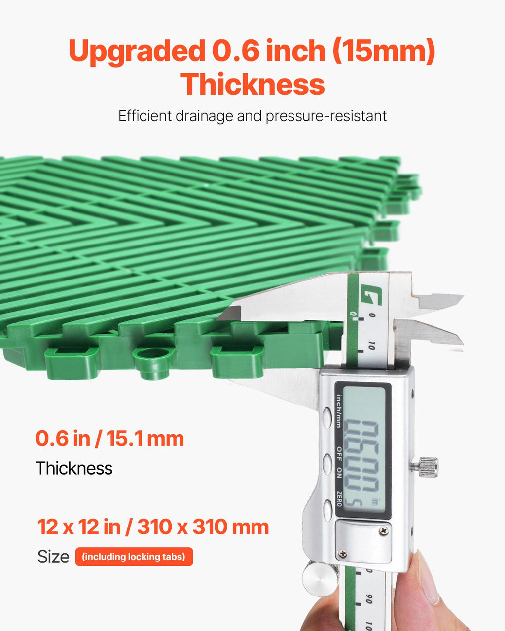 Modulinė drenažinė danga VEVOR GS-30*30*1.5-Green, 50 vnt.